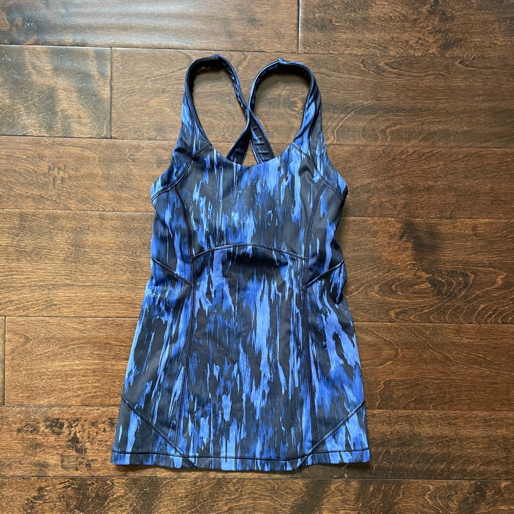 Blue and Black Lululemon Tank